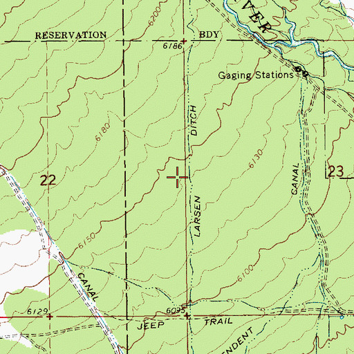 Topographic Map of Larsen Ditch, UT