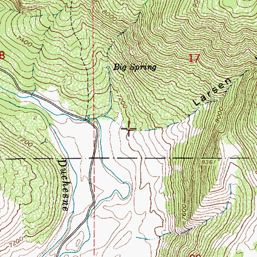 Topographic Map of Larsen Hollow, UT
