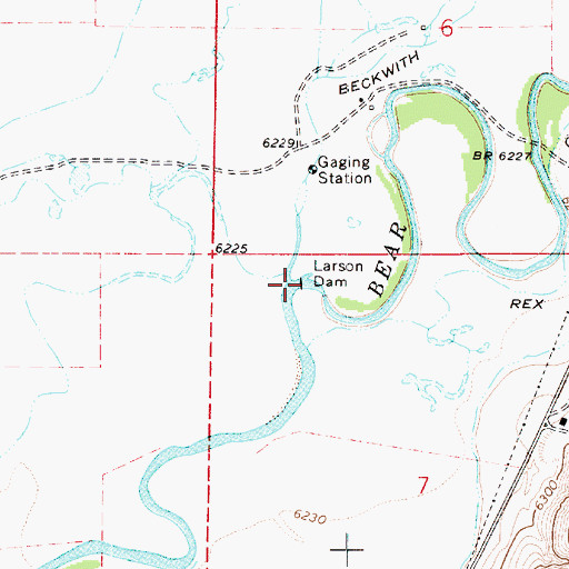 Topographic Map of Larson Dam, UT