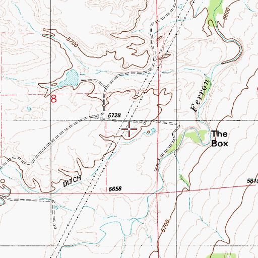 Topographic Map of Larson Ranch, UT