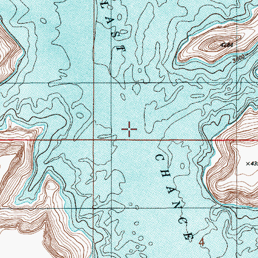 Topographic Map of Last Chance Bay, UT