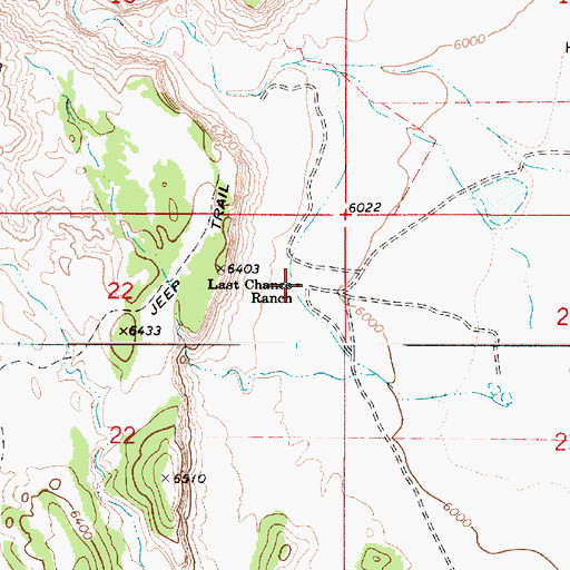 Topographic Map of Last Chance Ranch, UT