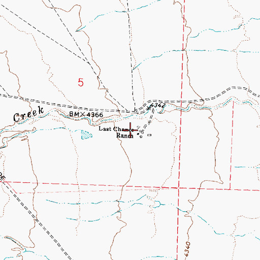 Topographic Map of Last Chance Ranch, UT