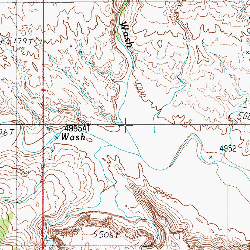 Topographic Map of Last Chance Wash, UT