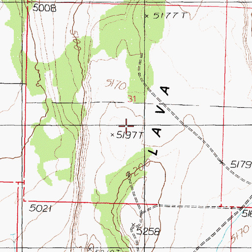 Topographic Map of Lava Ridge, UT