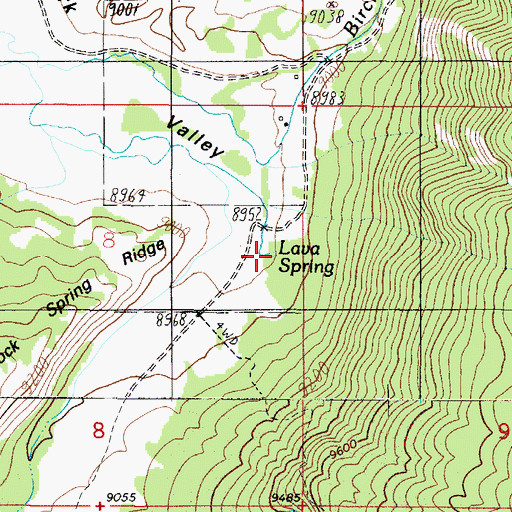 Topographic Map of Lava Spring, UT