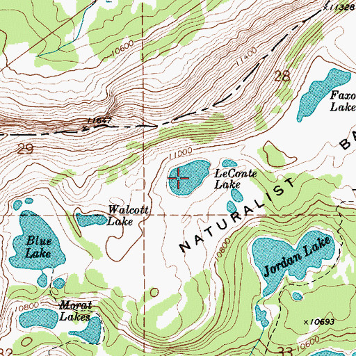 Topographic Map of LeConte Lake, UT