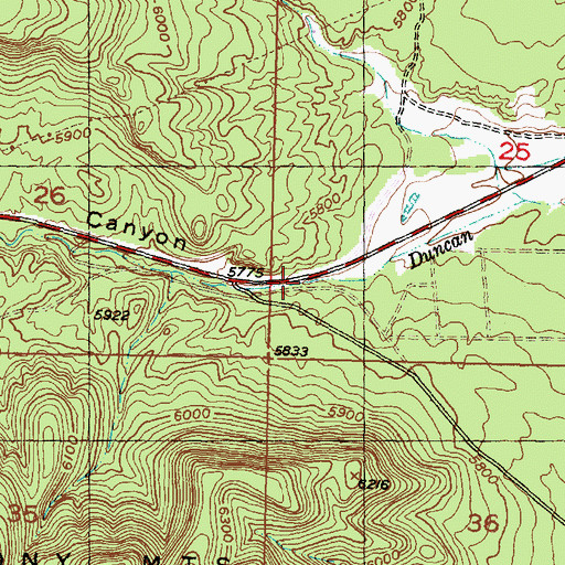 Topographic Map of Leach Canyon, UT