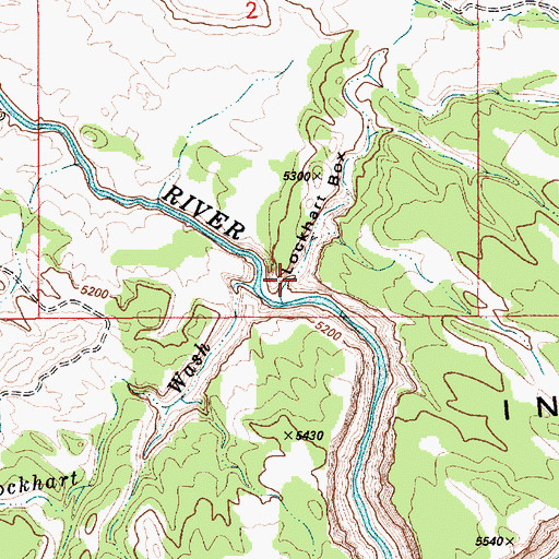 Topographic Map of Leanhart Canyon, UT