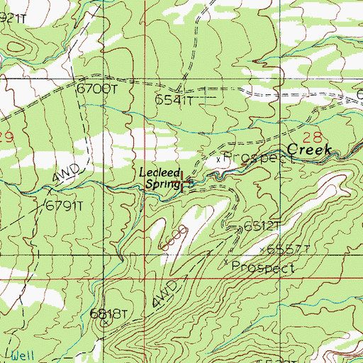 Topographic Map of Lecleed Spring, UT