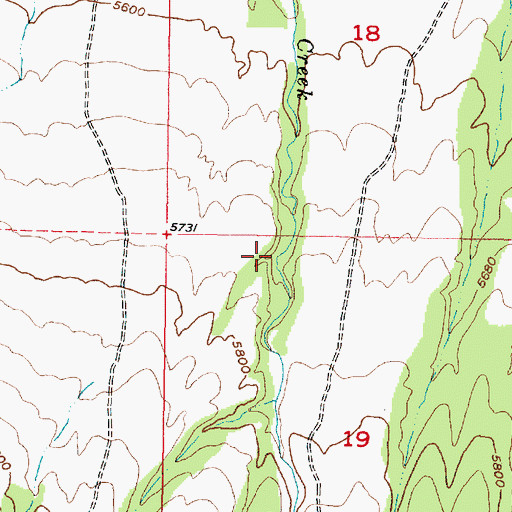 Topographic Map of Lee Canyon, UT