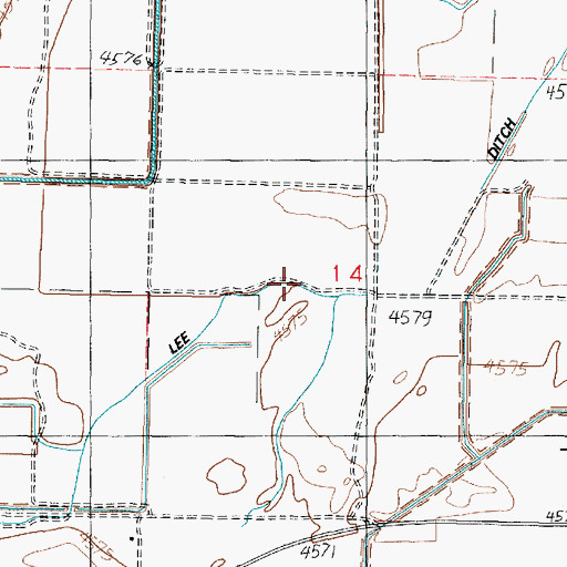 Topographic Map of Lee Ditch, UT