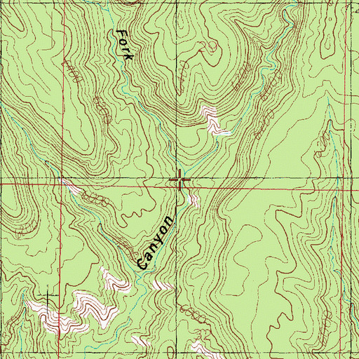 Topographic Map of Left Fork Cove Canyon, UT