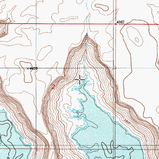 Topographic Map of Left Fork Kane Wash, UT