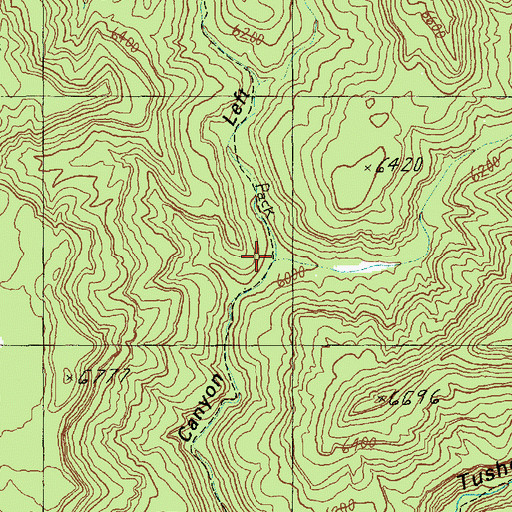 Topographic Map of Left Fork Naylon Canyon, UT