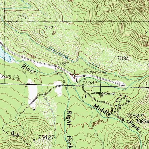Topographic Map of Left Fork Santa Clara River, UT
