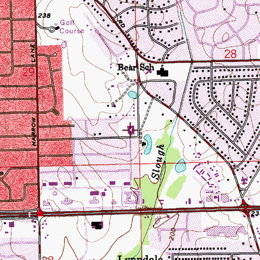 Topographic Map of Woodley Baptist Church, AL