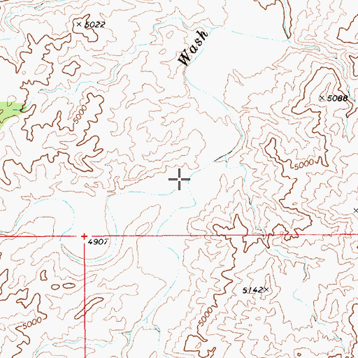 Topographic Map of Left Fork Summerville Wash, UT