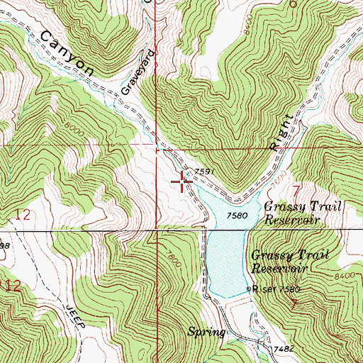 Topographic Map of Left Fork Whitmore Canyon, UT
