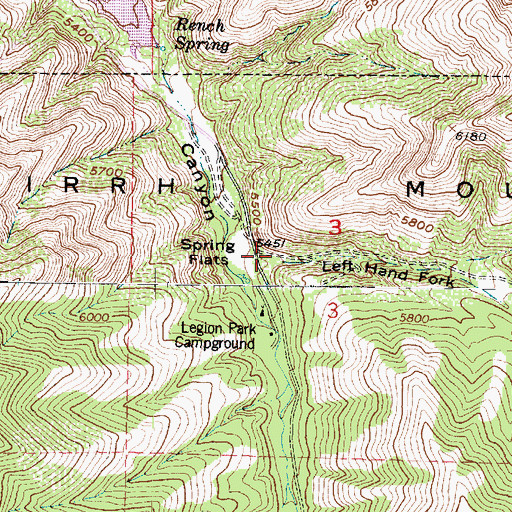 Topographic Map of Left Hand Fork Settlement Canyon, UT