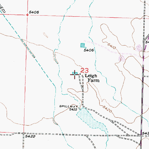 Topographic Map of Leigh Farm, UT