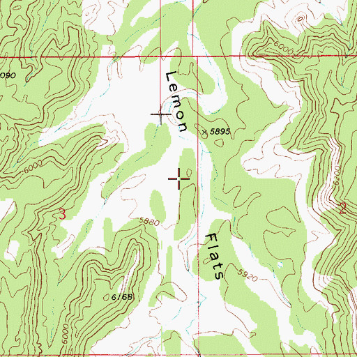 Topographic Map of Lemon Flats, UT