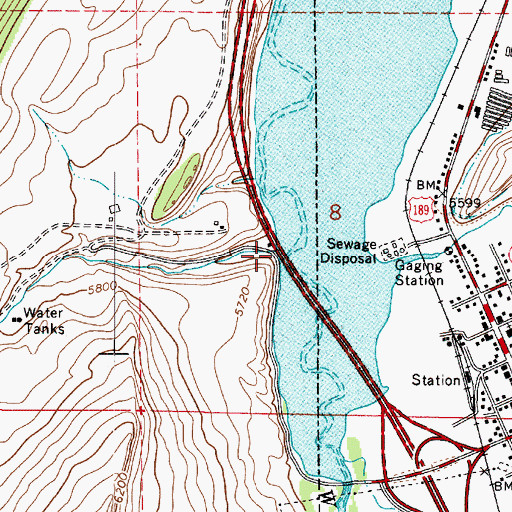 Topographic Map of Lewis Canyon, UT