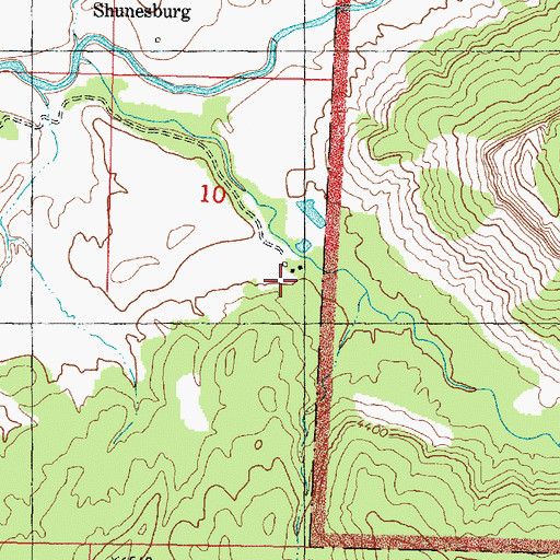 Topographic Map of Lewis Ranch, UT