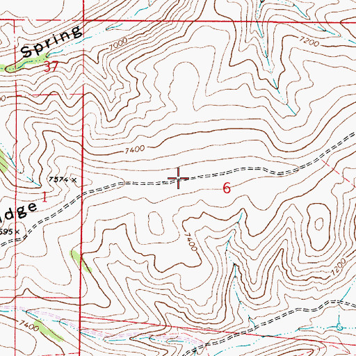 Topographic Map of Lewis Ridge, UT