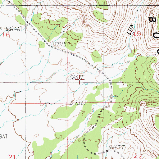 Topographic Map of Lila Canyon, UT