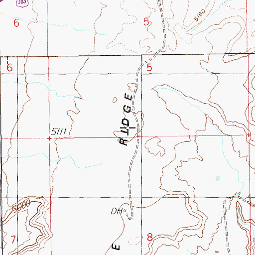 Topographic Map of Lime Ridge, UT