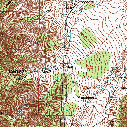 Topographic Map of Limekiln Canyon, UT