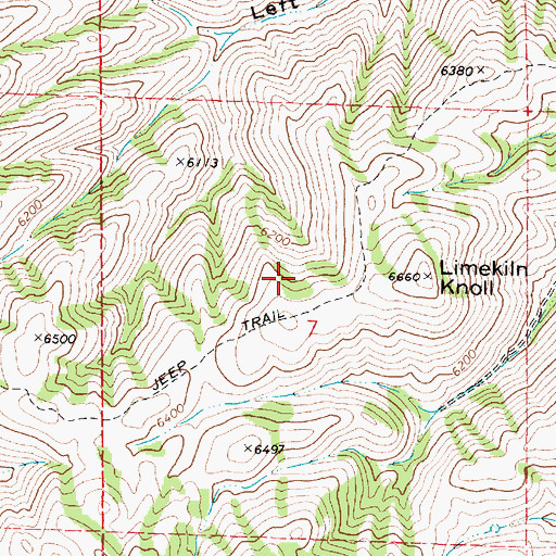 Topographic Map of Limekiln Knoll, UT