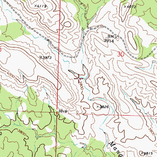 Topographic Map of Limekiln Wash, UT