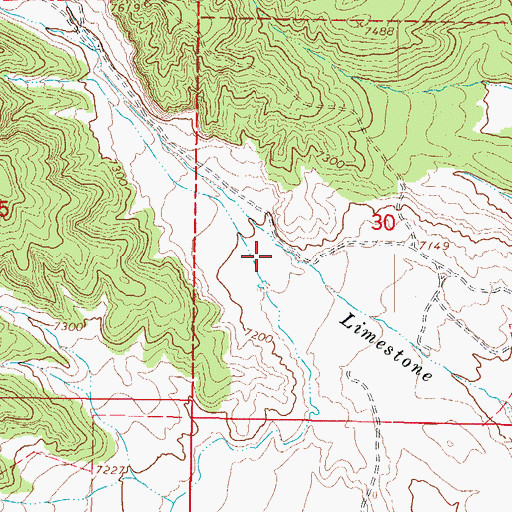 Topographic Map of Limerock Canyon, UT