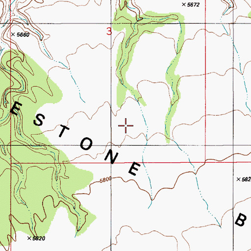 Topographic Map of Limestone Bench, UT
