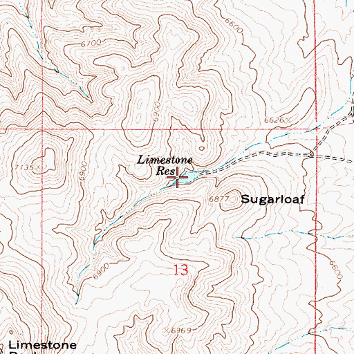 Topographic Map of Limestone Reservoir, UT