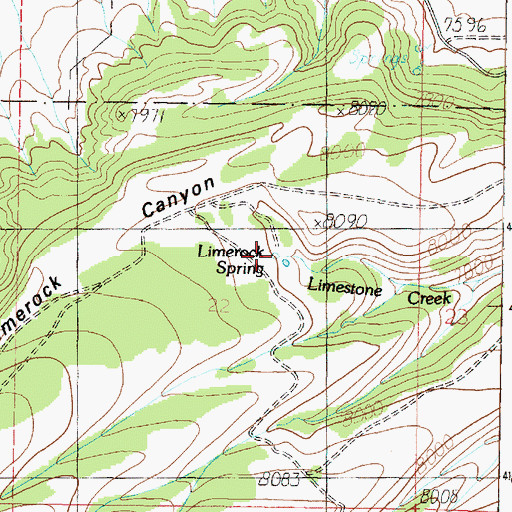 Topographic Map of Limerock Spring, UT