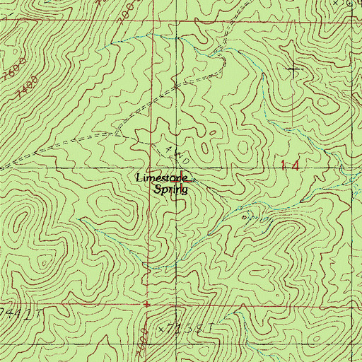 Topographic Map of Limestone Spring, UT