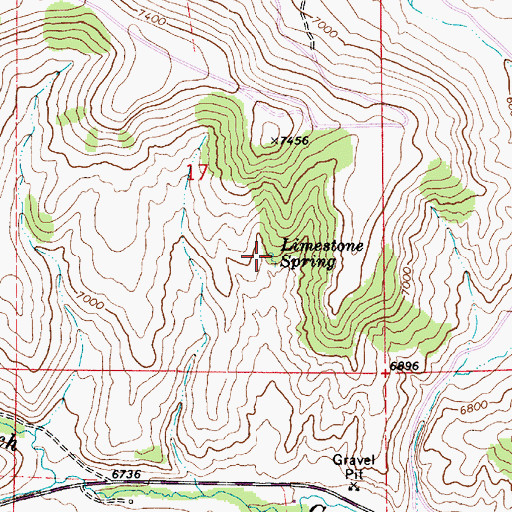 Topographic Map of Limestone Spring, UT