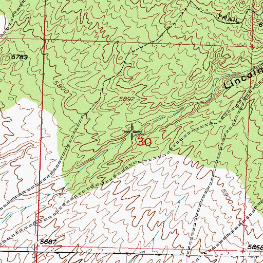 Topographic Map of Lincoln Gulch, UT