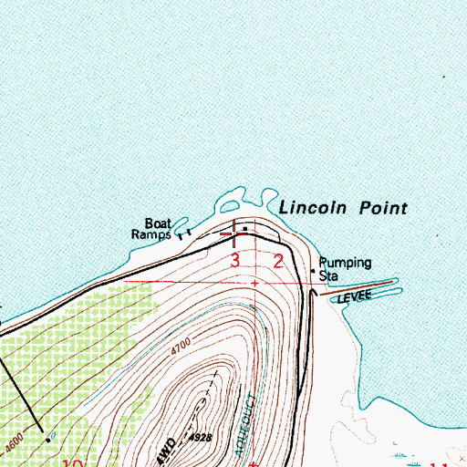 Topographic Map of Lincoln Point, UT