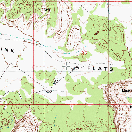 Topographic Map of Link Flats, UT