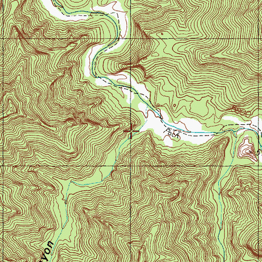 Topographic Map of Lion Canyon, UT