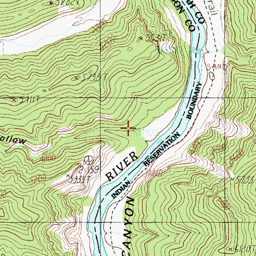 Topographic Map of Lion Hollow, UT