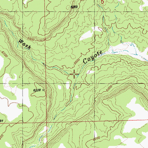 Topographic Map of Lisbon Canyon, UT