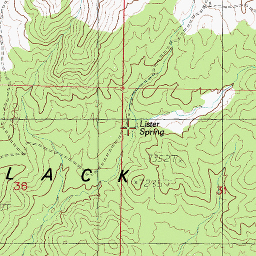 Topographic Map of Lister Spring, UT