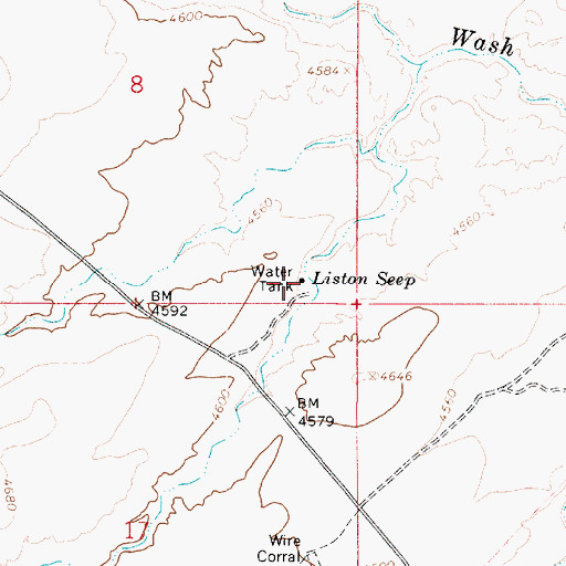 Topographic Map of Liston Seep, UT