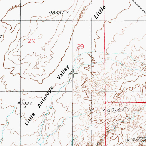 Topographic Map of Little Antelope Valley, UT