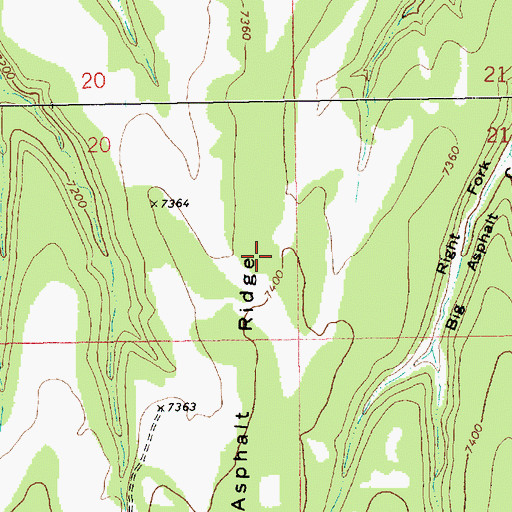 Topographic Map of Little Asphalt Ridge, UT